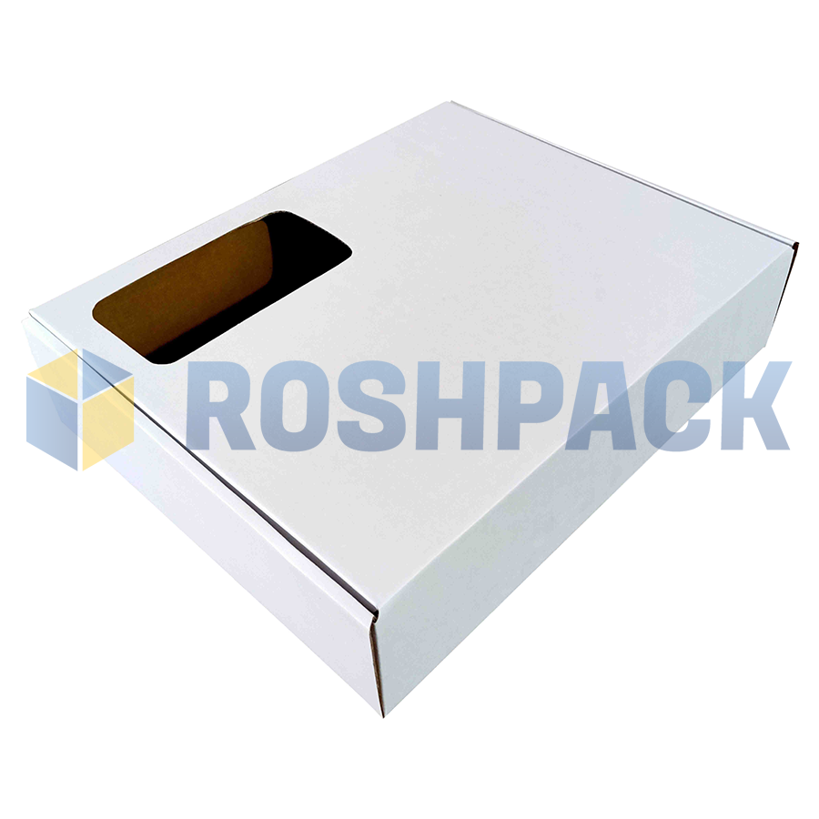 corrugated box white withe hole